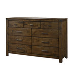 Joell 6 Piece Brown Ructic Panel Bedroom Set