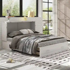 Mixoy Murphy Bed Cabinet Bed Chest with Mattress & Drawer