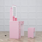 Makeup Vanity Set Table With LED Light &Mirror & Stool