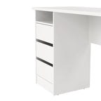 Porch & Den Wes Home Office Writing Desk with 3 Drawers and Open Shelf