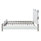 Contemporary Upholstered Bedroom Set with Bed, Buffet & Lamp Table