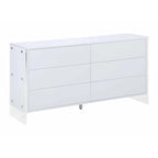 Contemporary Upholstered Bedroom Set with Bed, Buffet & Lamp Table