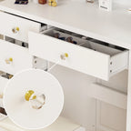 Makeup Vanity Dressing Table Set With Touch Screen Mirror & Stool