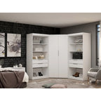 Mulberry 2.0 Semi Open 3 Sectional Modern 4 Drawer Wardrobe Corner Closet Set of 3