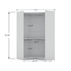 Mulberry 2.0 Semi Open 3 Sectional Modern 4 Drawer Wardrobe Corner Closet Set of 3