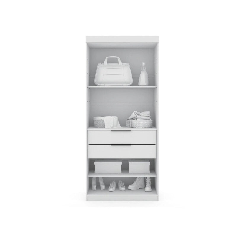 Mulberry 2.0 Semi Open 3 Sectional Modern 4 Drawer Wardrobe Corner Closet Set of 3
