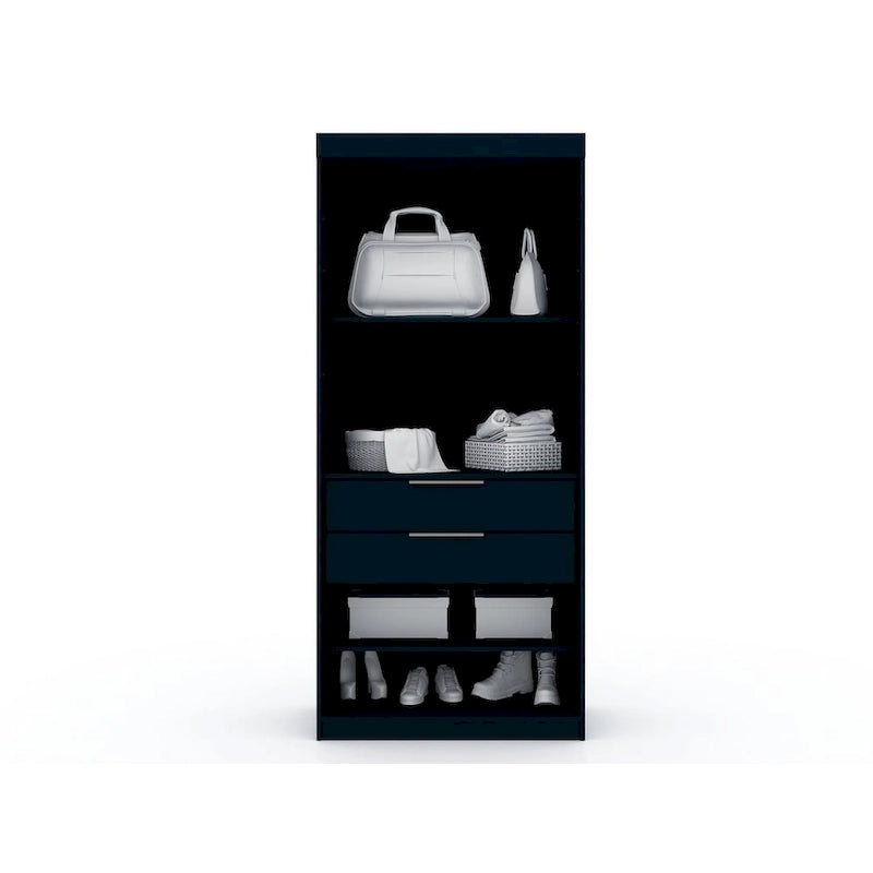 Mulberry 2.0 Semi Open 3 Sectional Modern 4 Drawer Wardrobe Corner Closet Set of 3