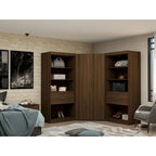 Mulberry 2.0 Semi Open 3 Sectional Modern 4 Drawer Wardrobe Corner Closet Set of 3