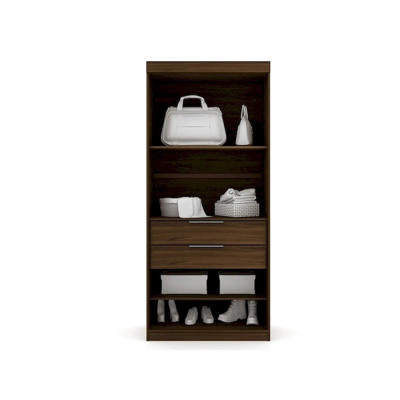 Mulberry 2.0 Semi Open 3 Sectional Modern 4 Drawer Wardrobe Corner Closet Set of 3