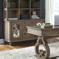 Copper Grove Simply Elegant White, Brown, & Heathered Taupe Credenza