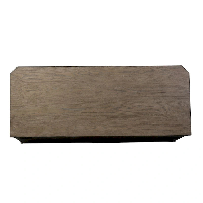Copper Grove Simply Elegant White, Brown, & Heathered Taupe Credenza