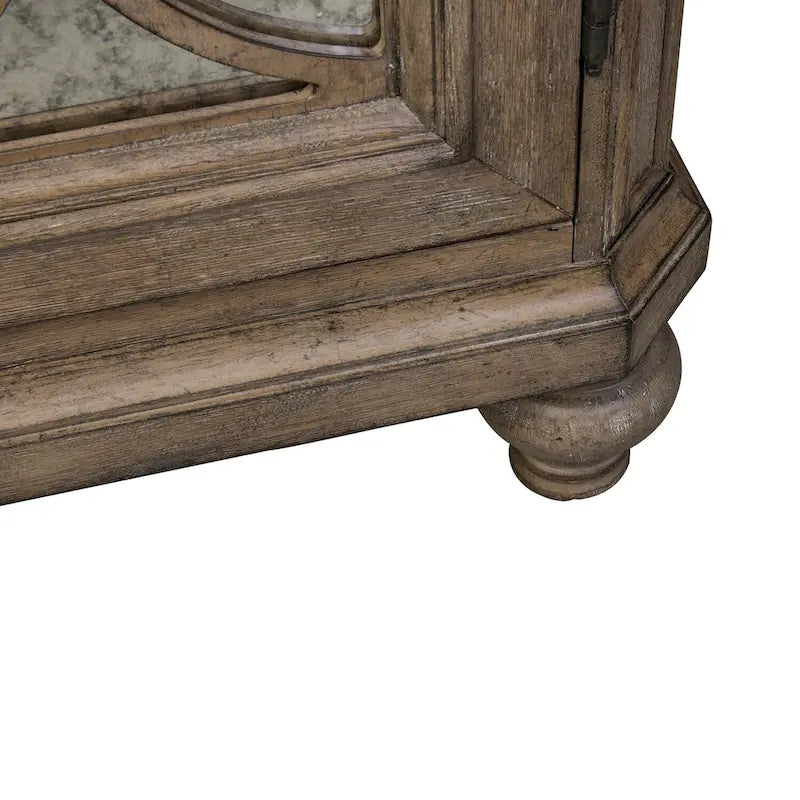 Copper Grove Simply Elegant White, Brown, & Heathered Taupe Credenza
