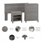 Somerset Full/Queen Size Headboard Bedroom Set by Bush Furniture