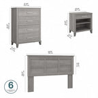 Somerset Full/Queen Size Headboard Bedroom Set by Bush Furniture