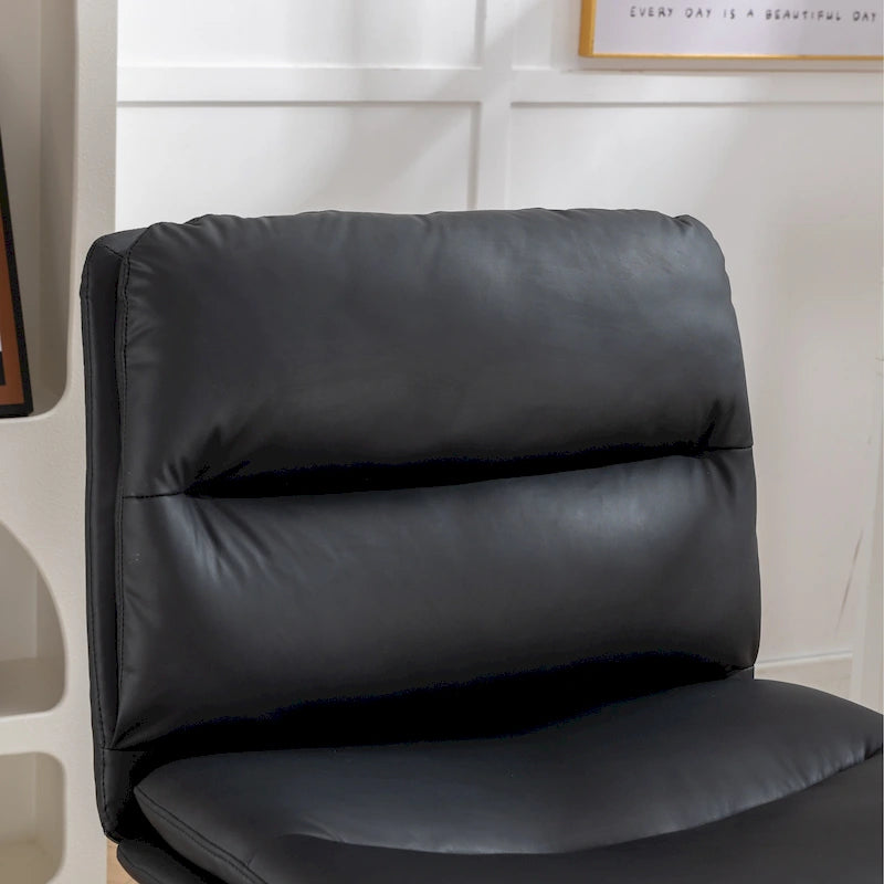 Roundhill Bizerte Adjustable Swivel Criss Cross Chair, Wide Seat Office Chair Vanity Chair