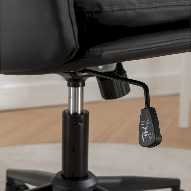 Roundhill Bizerte Adjustable Swivel Criss Cross Chair, Wide Seat Office Chair Vanity Chair