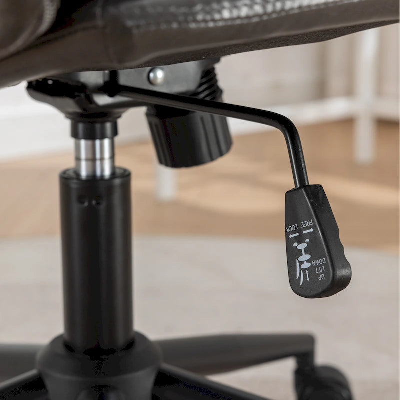 Roundhill Bizerte Adjustable Swivel Criss Cross Chair, Wide Seat Office Chair Vanity Chair