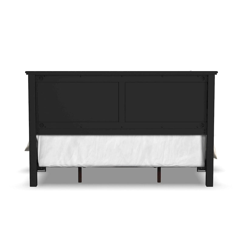 Oak Park Black Wood King Bed