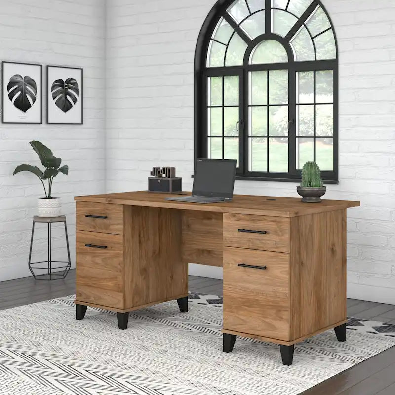 Bush Furniture Somerset 60W Office Computer Desk with Drawers