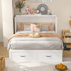 Full Size Bed Cabinet Dresser Bed w/ Drawer Convert into Cube Cabinet