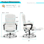 AECOJOY Heated Executive Office Chair w/ Massage &Adjustable Height