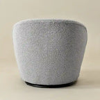 KINWELL 33 Wide Sherpa Boucle Upholstered Swivel Accent Chair