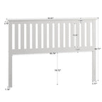 Hammersley Mission Slatted White Wood Headboard by iNSPIRE Q Classic