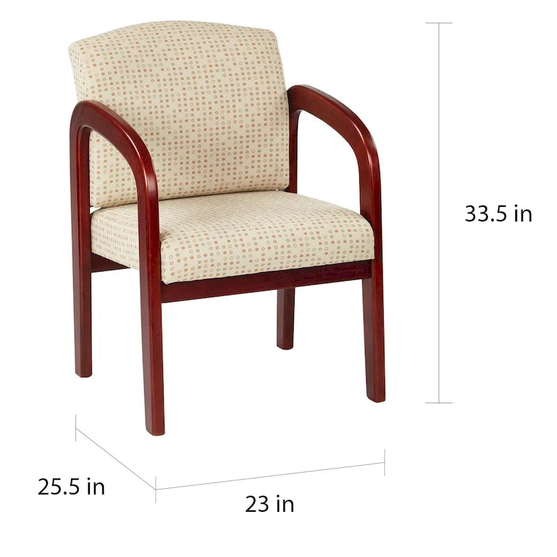 Office Star Cherry Finish Wood Visitor Chair