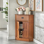 Simple Living Mission Wood Corner Cabinet - 34h x 24w x 18l