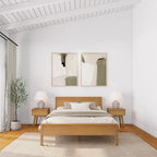 Plank and Beam Queen-Size Bed with Panel Headboard