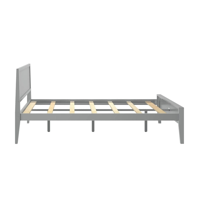 Plank and Beam Queen-Size Bed with Panel Headboard