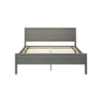 Plank and Beam Queen-Size Bed with Panel Headboard
