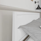 Plank and Beam Queen-Size Bed with Panel Headboard