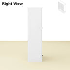 Wardrobe Armoire Closet 59W Large Freestanding Wardrobe Cabinet White