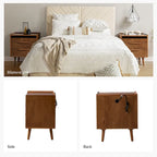 Lisa Mid-Century Modern 3-Drawer Nightstand with Charging Station by HULALA HOME