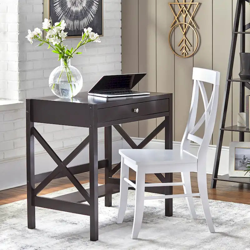Simple Living X-Frame Farmhouse Wood Desk