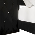 CraftPorch Luxurious Velvet Tufted Platform Bed with Wall Panels