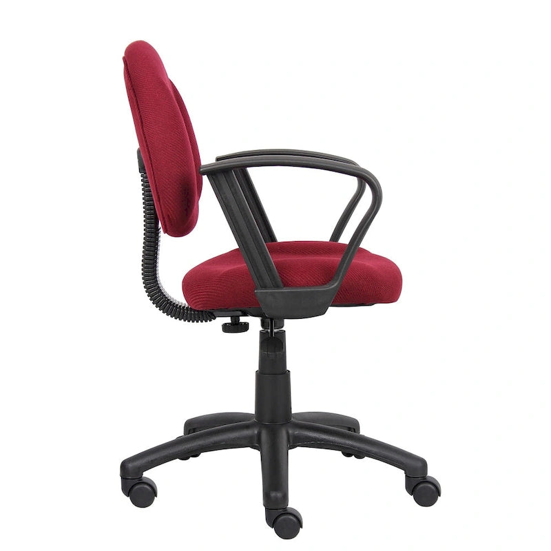 Burgundy Mid-back Ergonomic Task Chair