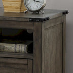 One Drawer File Cabinet – Smoked Grey, Farmhouse-Industrial, No Assembly