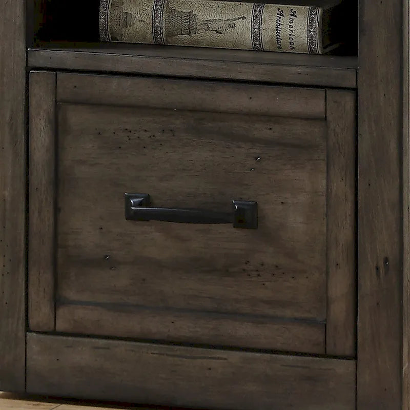 One Drawer File Cabinet – Smoked Grey, Farmhouse-Industrial, No Assembly