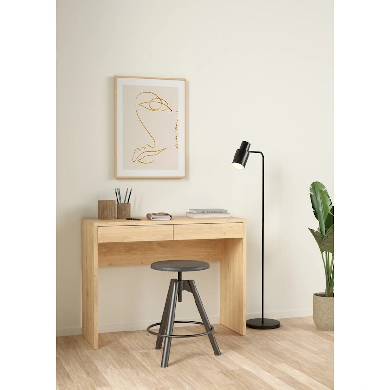 Porch & Den Wilbur Home Office Writing Desk with 2 Storage Drawers