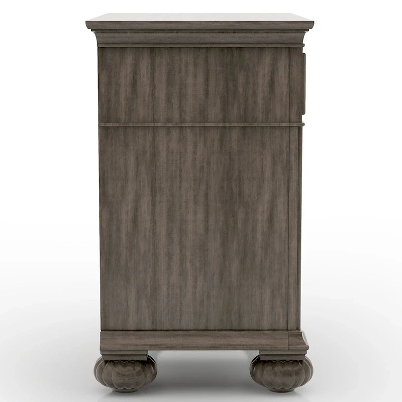 Vame Traditional Grey Wood 5-Piece Poster Bedroom Set by Furniture of America