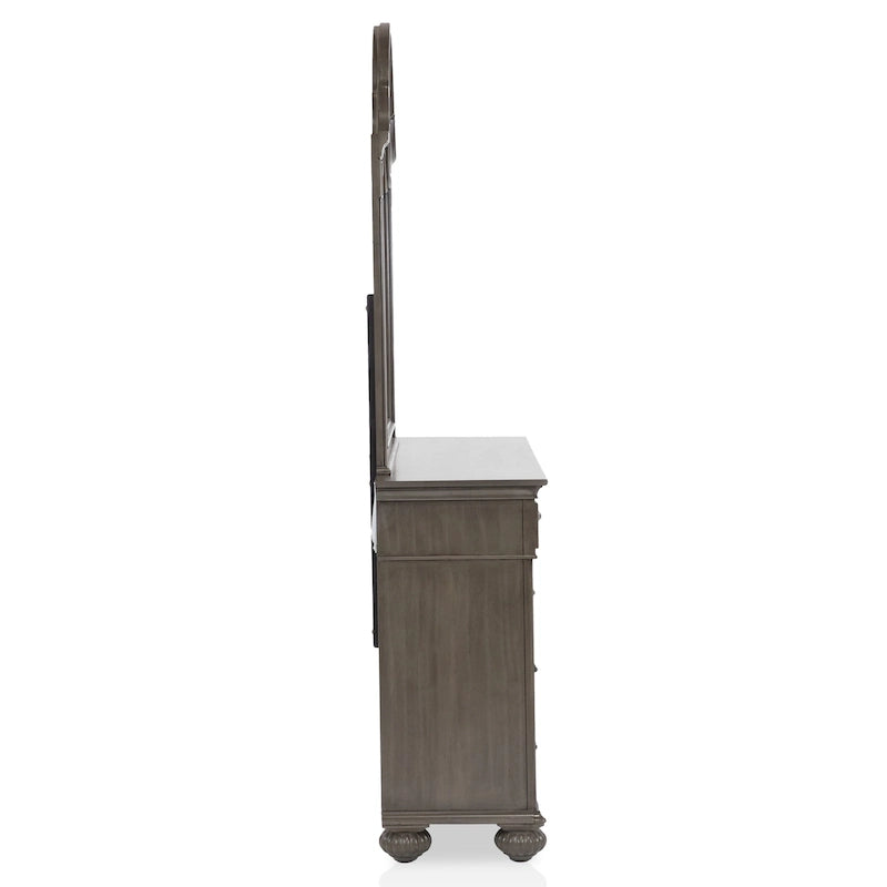 Vame Traditional Grey Wood 5-Piece Poster Bedroom Set by Furniture of America