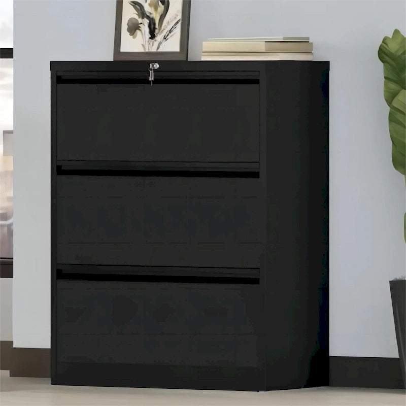 35W 2/3/4-drawer Lateral Locking Steel File Cabinet for A4, Legal, Letter