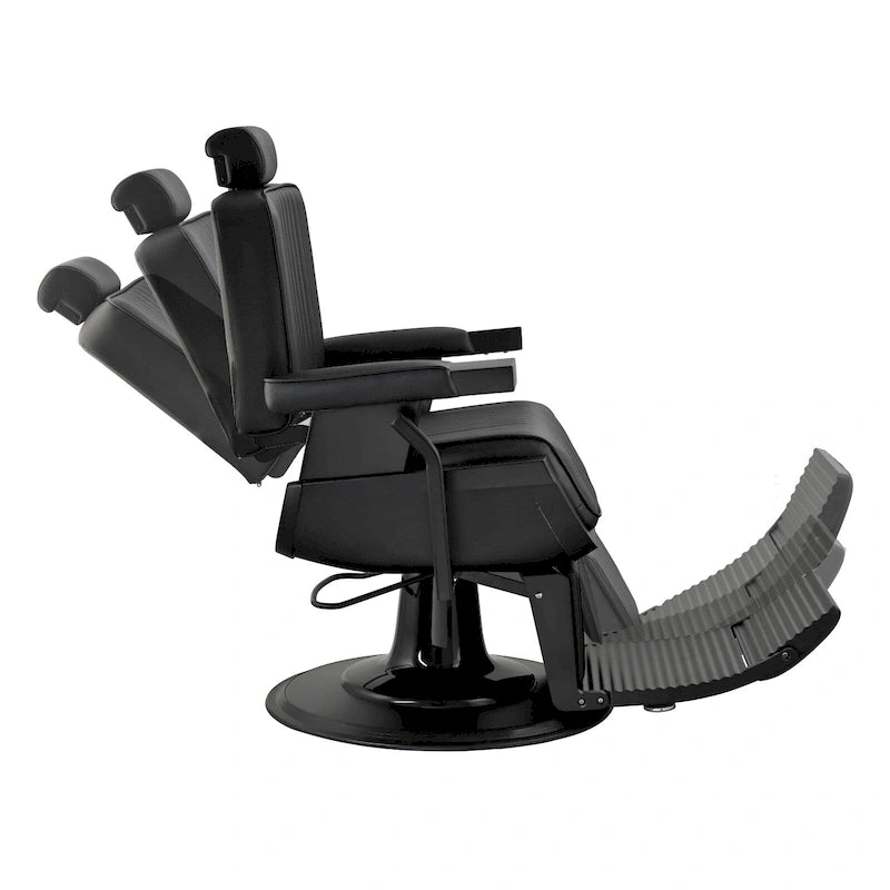 JAXSON Heavy Duty Barber Chair Reclining Hydraulic Barbershop Chair, Black Frame