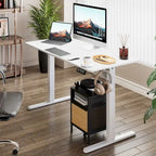 Futzca Height Adjustable Electric Standing Desk Sit Stand Computer Stand up Desk with Splice Board