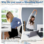 Futzca Height Adjustable Electric Standing Desk Sit Stand Computer Stand up Desk with Splice Board