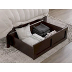 AFI Warren Platform Bed with Foot Drawer and Charging Station