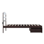 AFI Warren Platform Bed with Foot Drawer and Charging Station