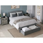 AFI Warren Platform Bed with Foot Drawer and Charging Station